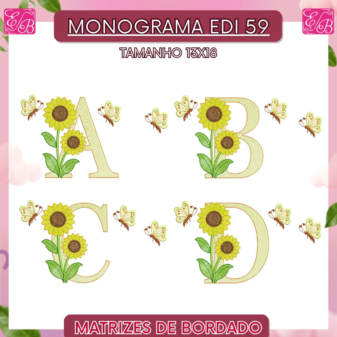 Monograma Edi 59 - Matriz de Bordado