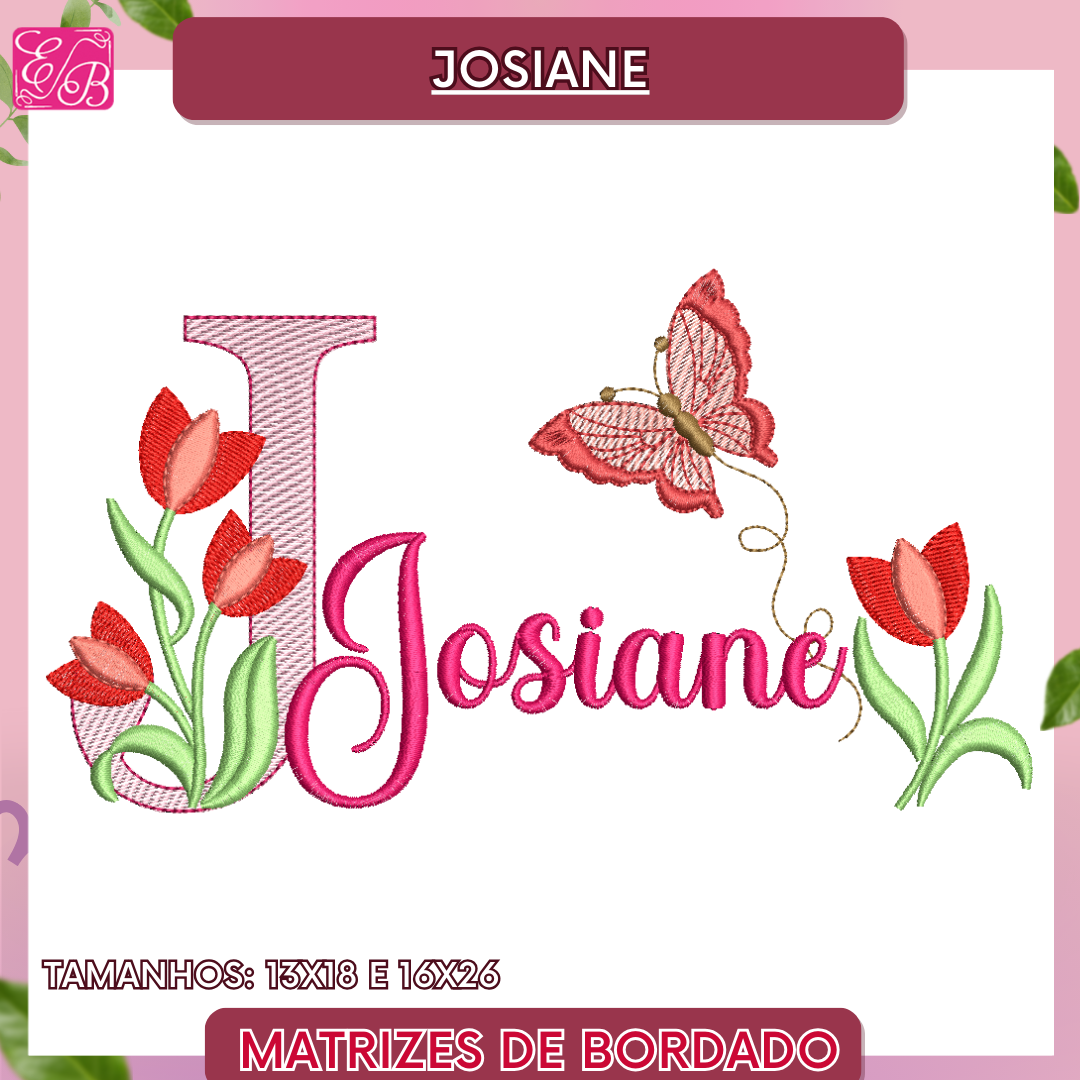 Josiane sobreposto com tulipas