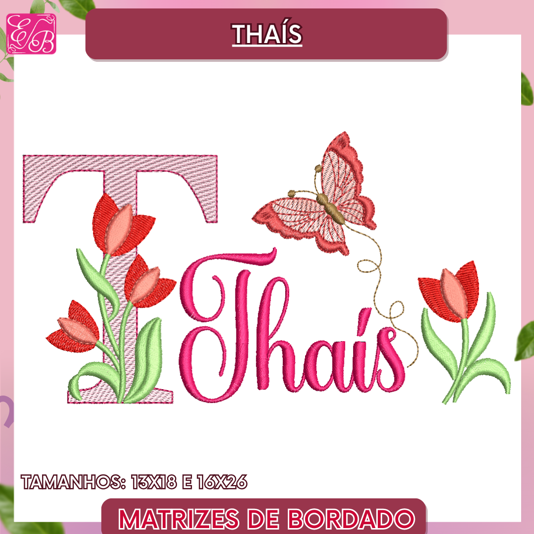 Thaís sobreposto com tulipas