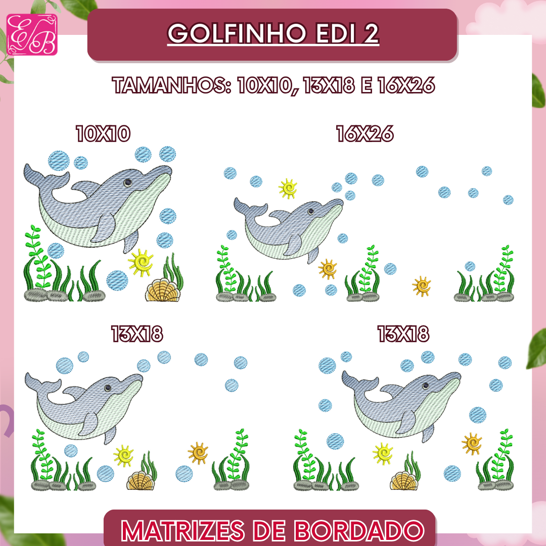 Golfinho Edi 2 - Matriz de Bordado