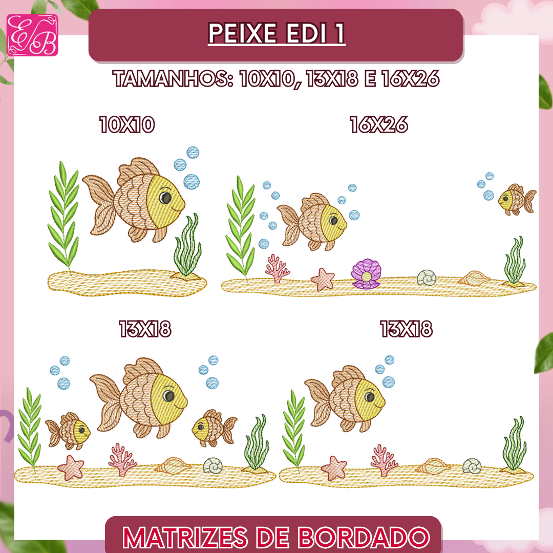 Peixe Edi 1 - Matriz de Bordado