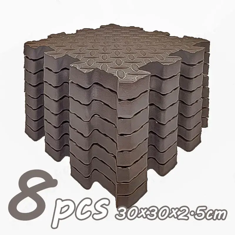 Thumbnail: 8Pcs/2.5cm Thick Nonslip Baby Crawling Play Mat Soundproof Puzzle Gym Mat for Ch