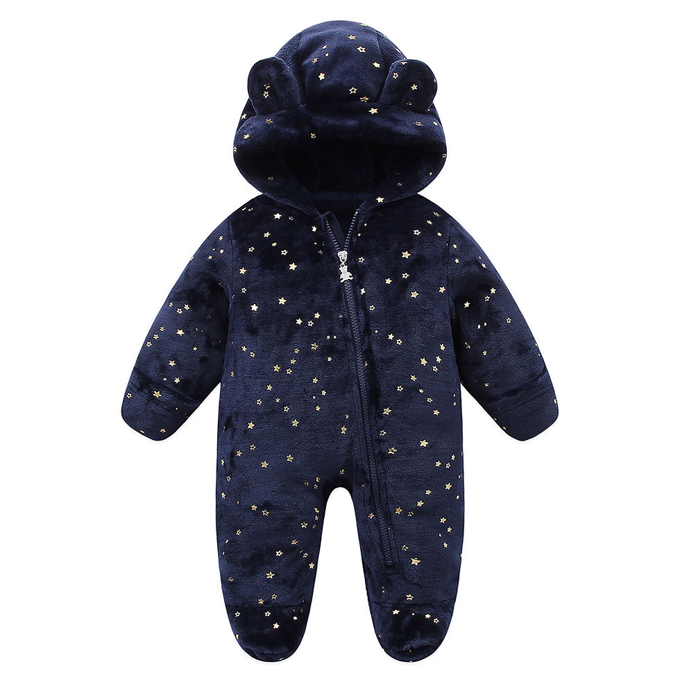 Thumbnail: Newborn Baby Flannel Rompers Soft Warm Autumn Winter Bodysuit for Boys & Girls C