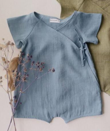 Thumbnail: Linen Cotton Baby Boys Rompers Summer Infant Baby Bodysuit Casual Newborn Girls 