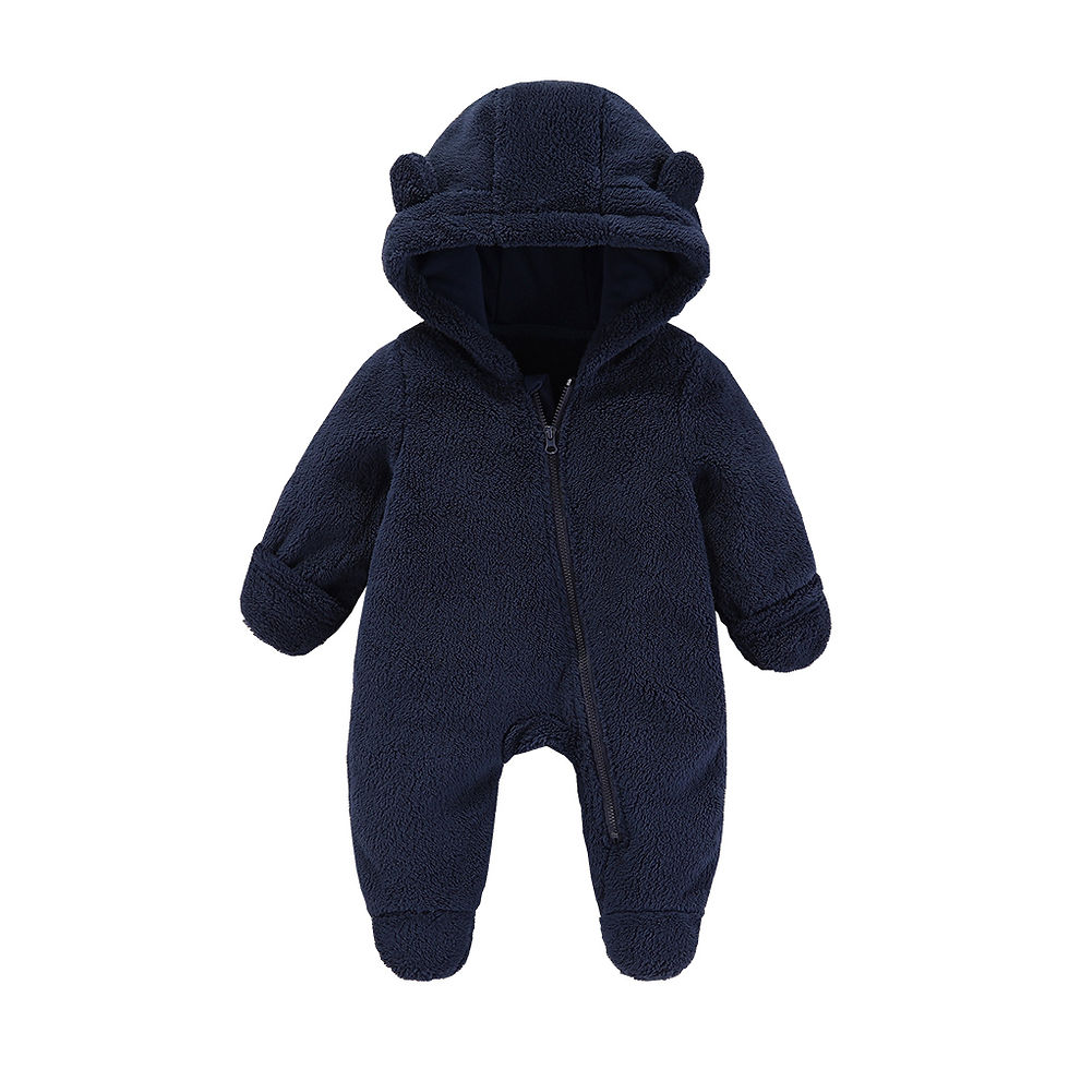 Thumbnail: Newborn Baby Flannel Rompers Soft Warm Autumn Winter Bodysuit for Boys & Girls C