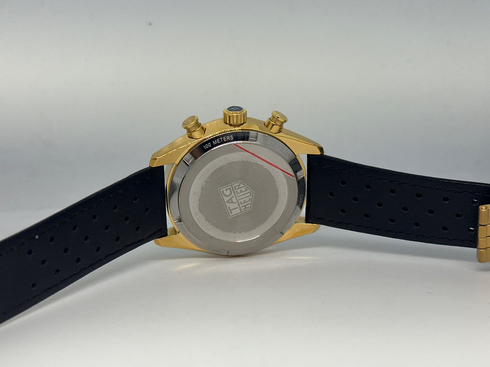 Miniatura: Tag Heuer Carrera Gold Leather Strap