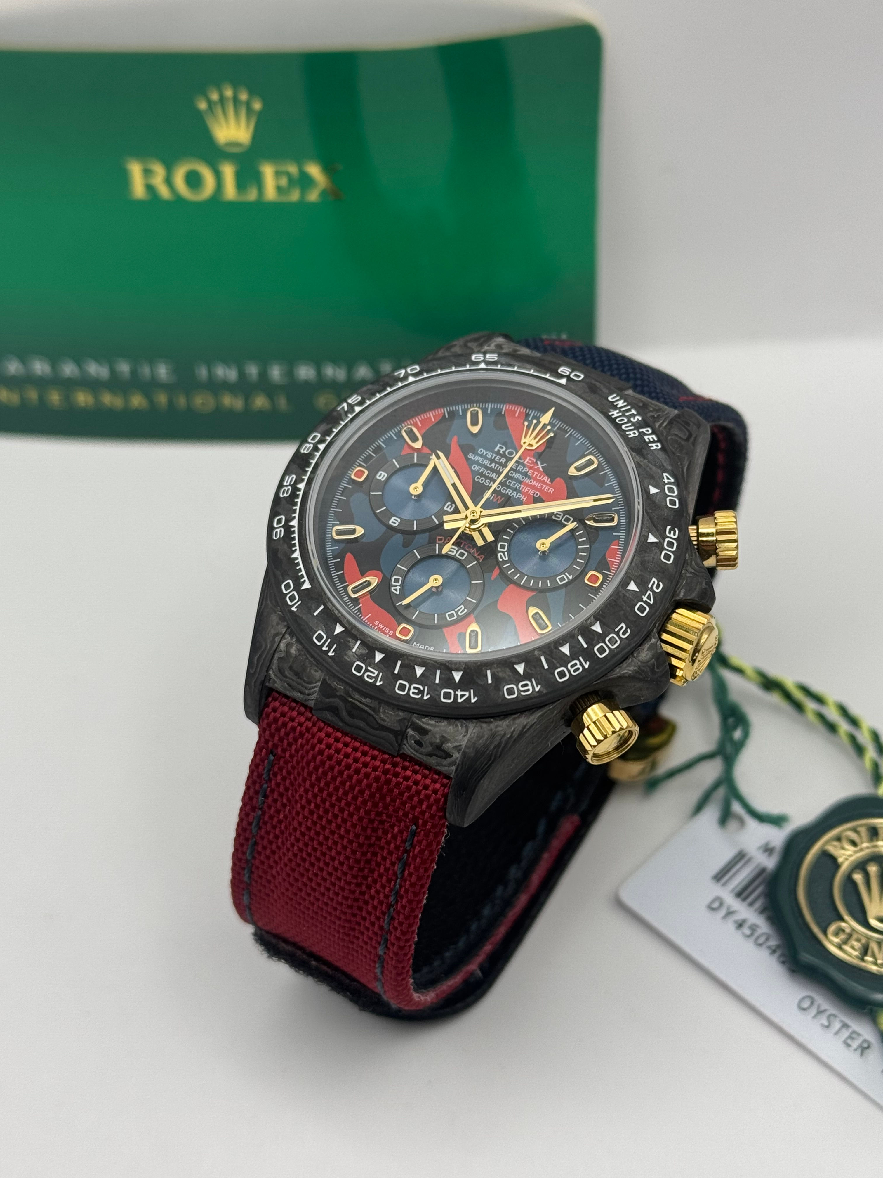 Rolex Daytona DiW Carbon Military Red