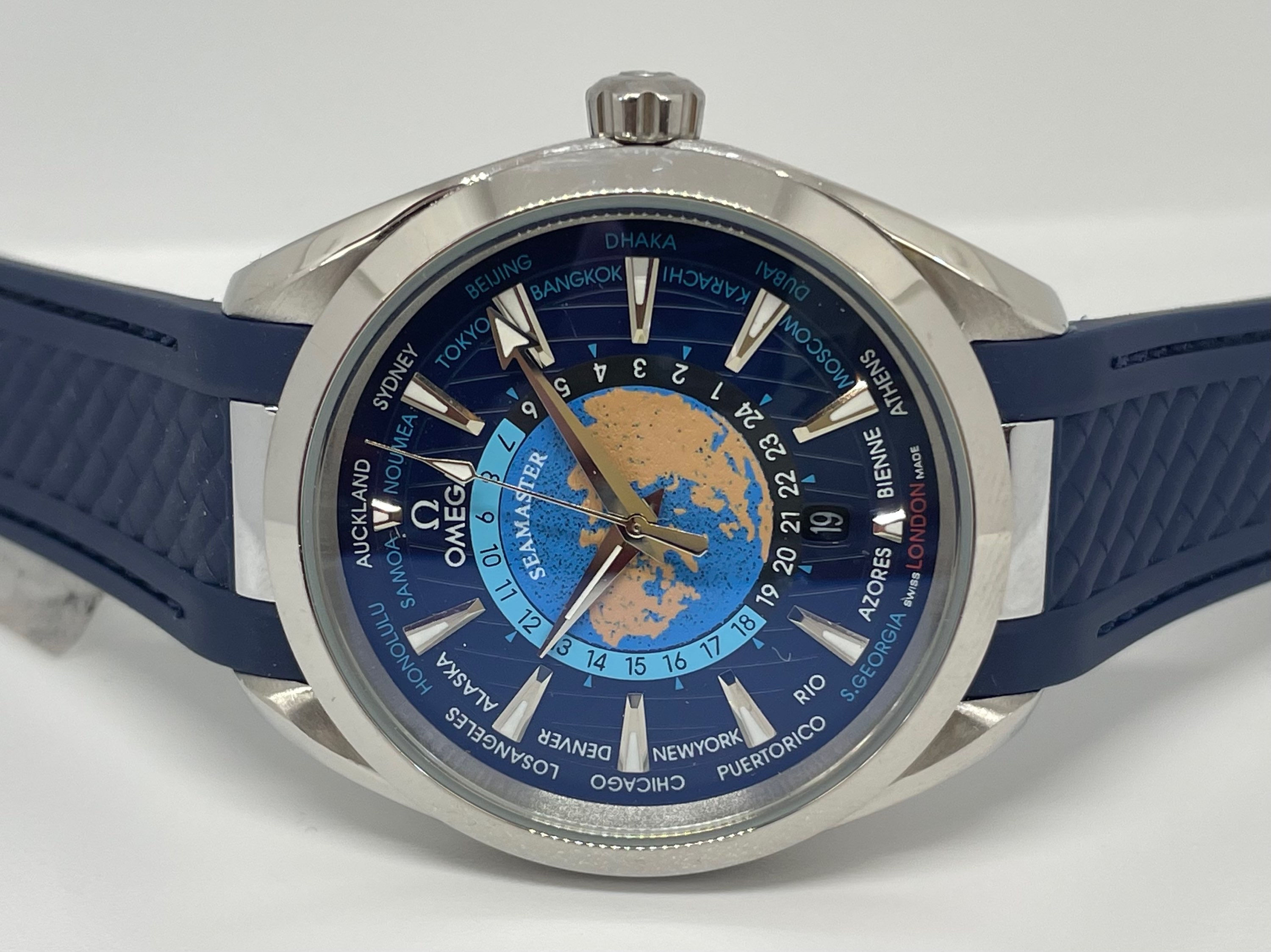 Omega Seamaster Aquaterra 150M Worldtimer Rubber Strap