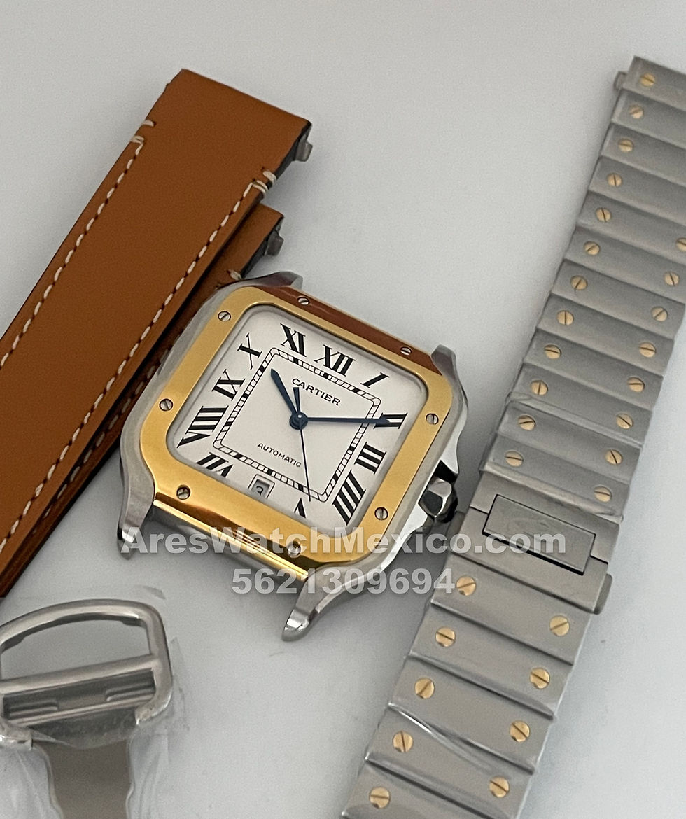Cartier Santos Large Two Tone White Dial Swiss