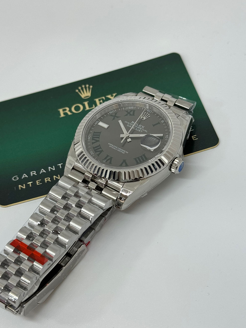 Miniatura: Rolex Date Just Wimbledon Dial Silver 41mm Swiss