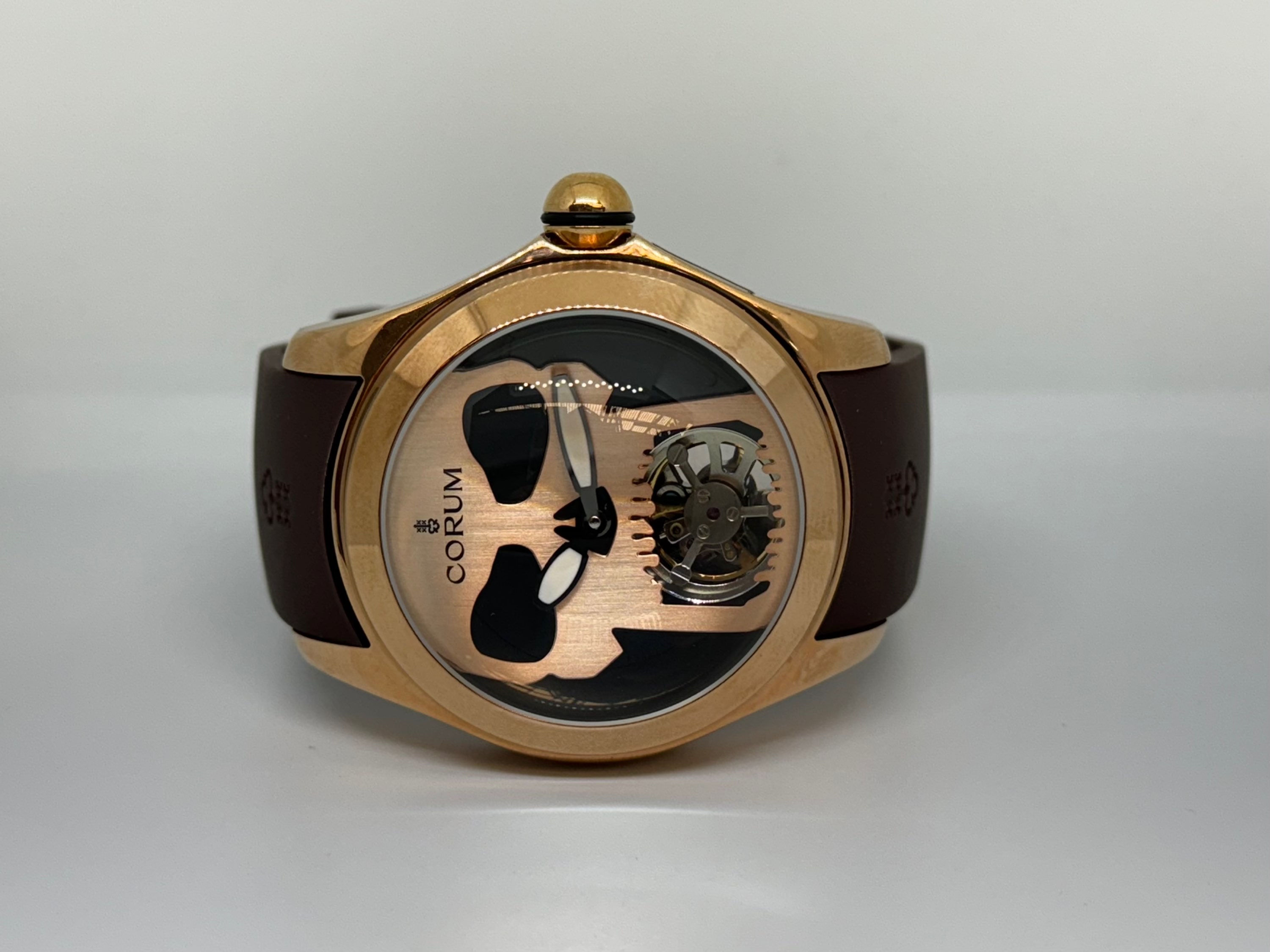 Corum Bubble Flying Tourbillon Skull Rose Gold
