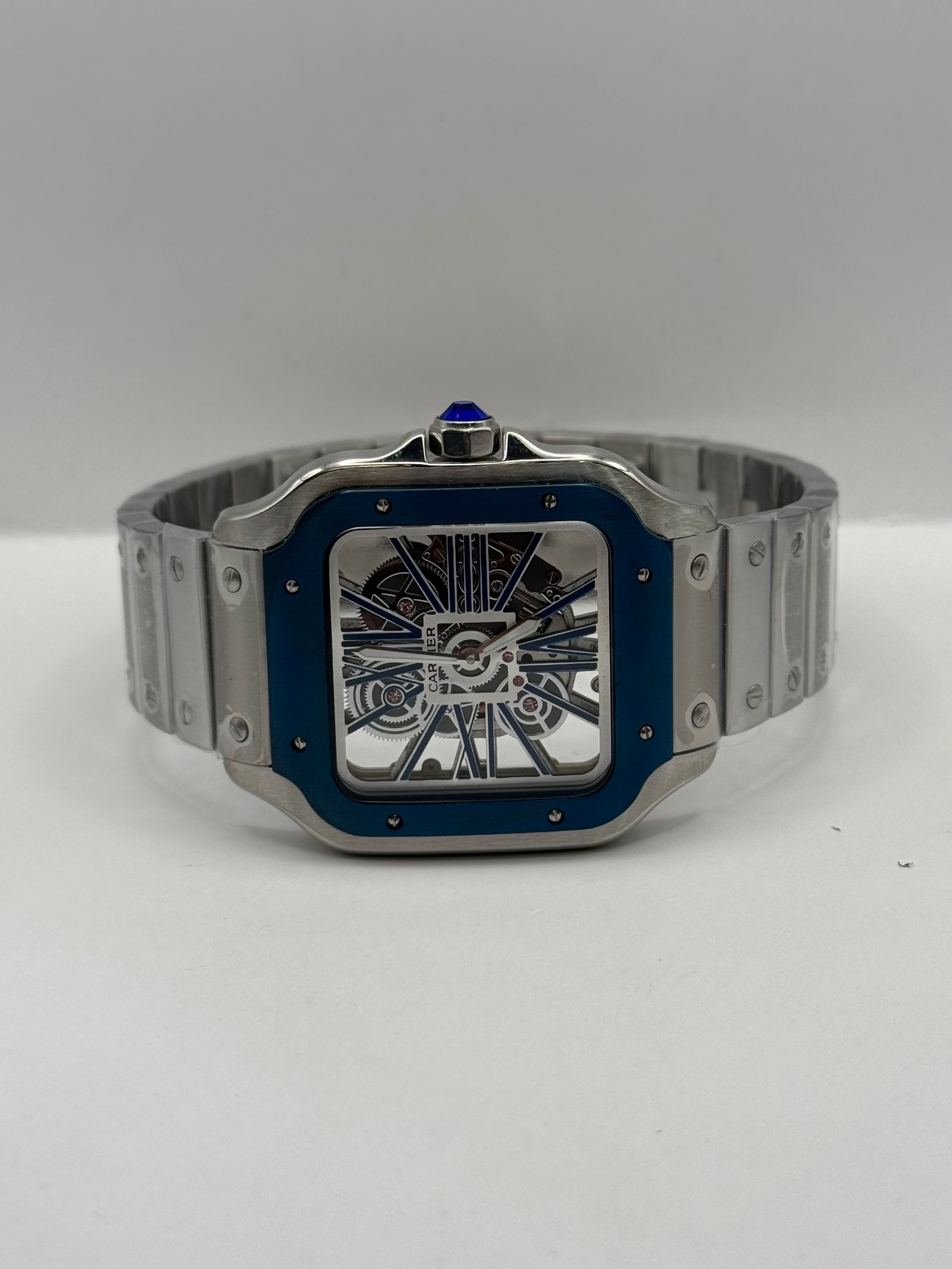 CRT  Santos de Cartier Skeleton - 39.8 Blue