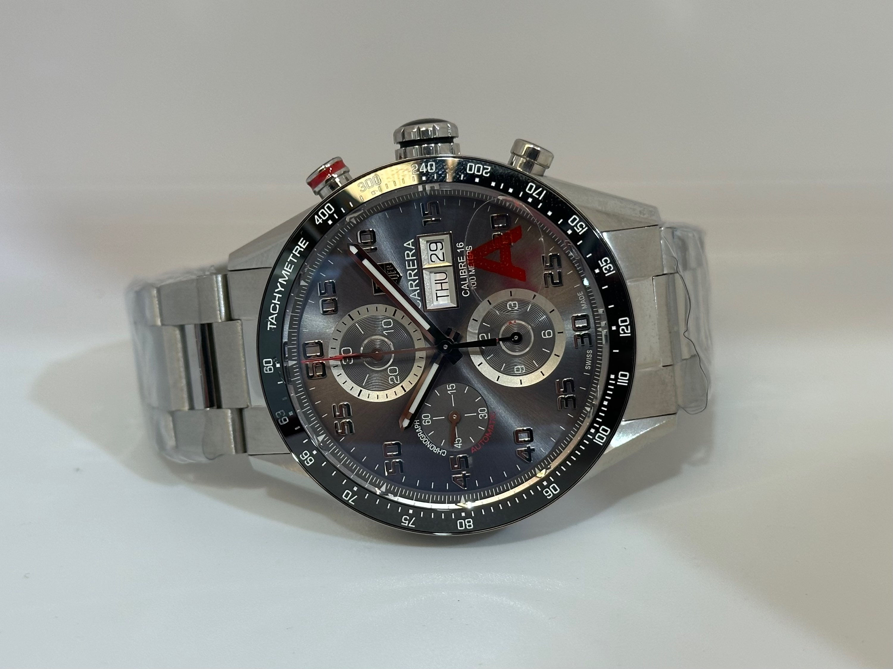 Tag Heuer Carrera Calibre 16 Day Date Grey Dial Swiss