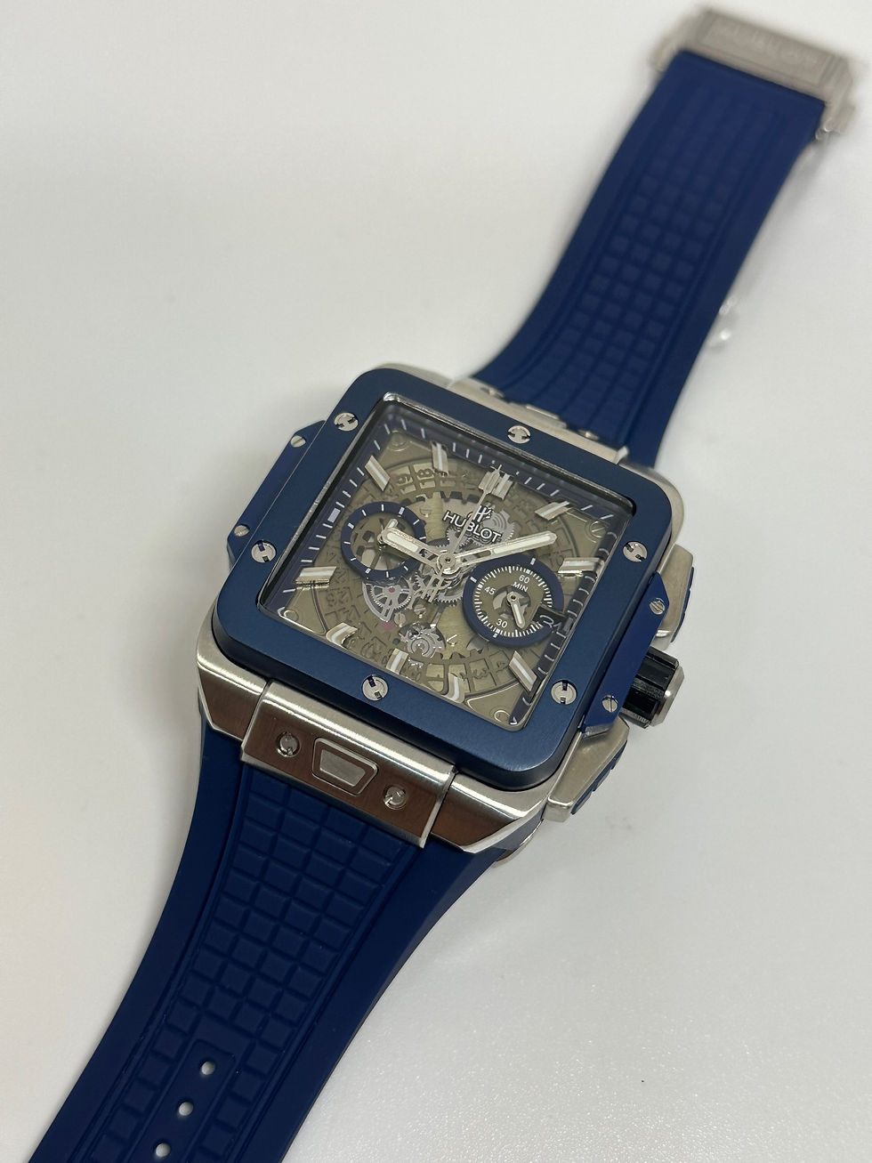 Miniatura: Hublot Square Bang Unico Blue Silver