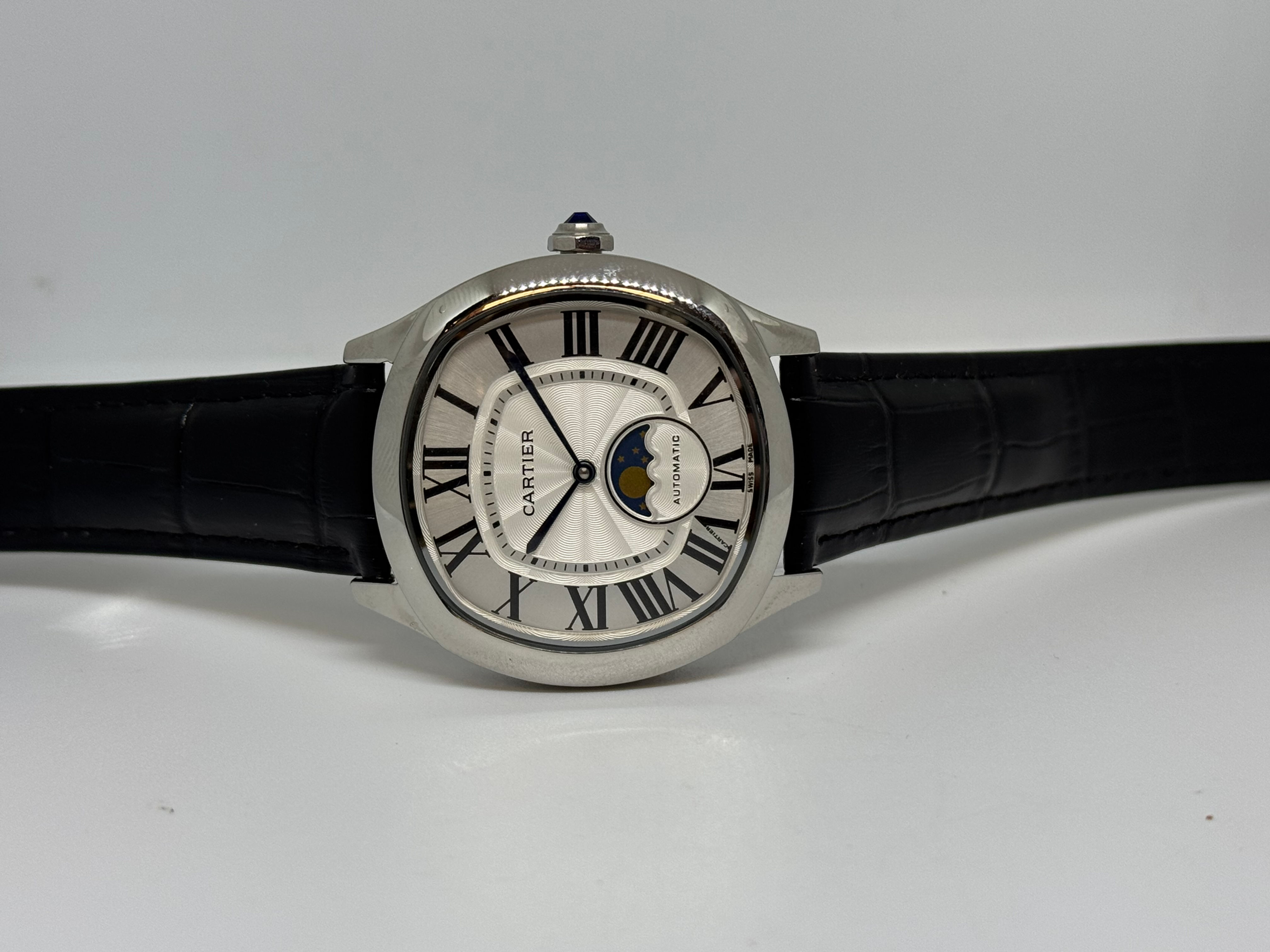 CRT Drive White Dial Moon Phase