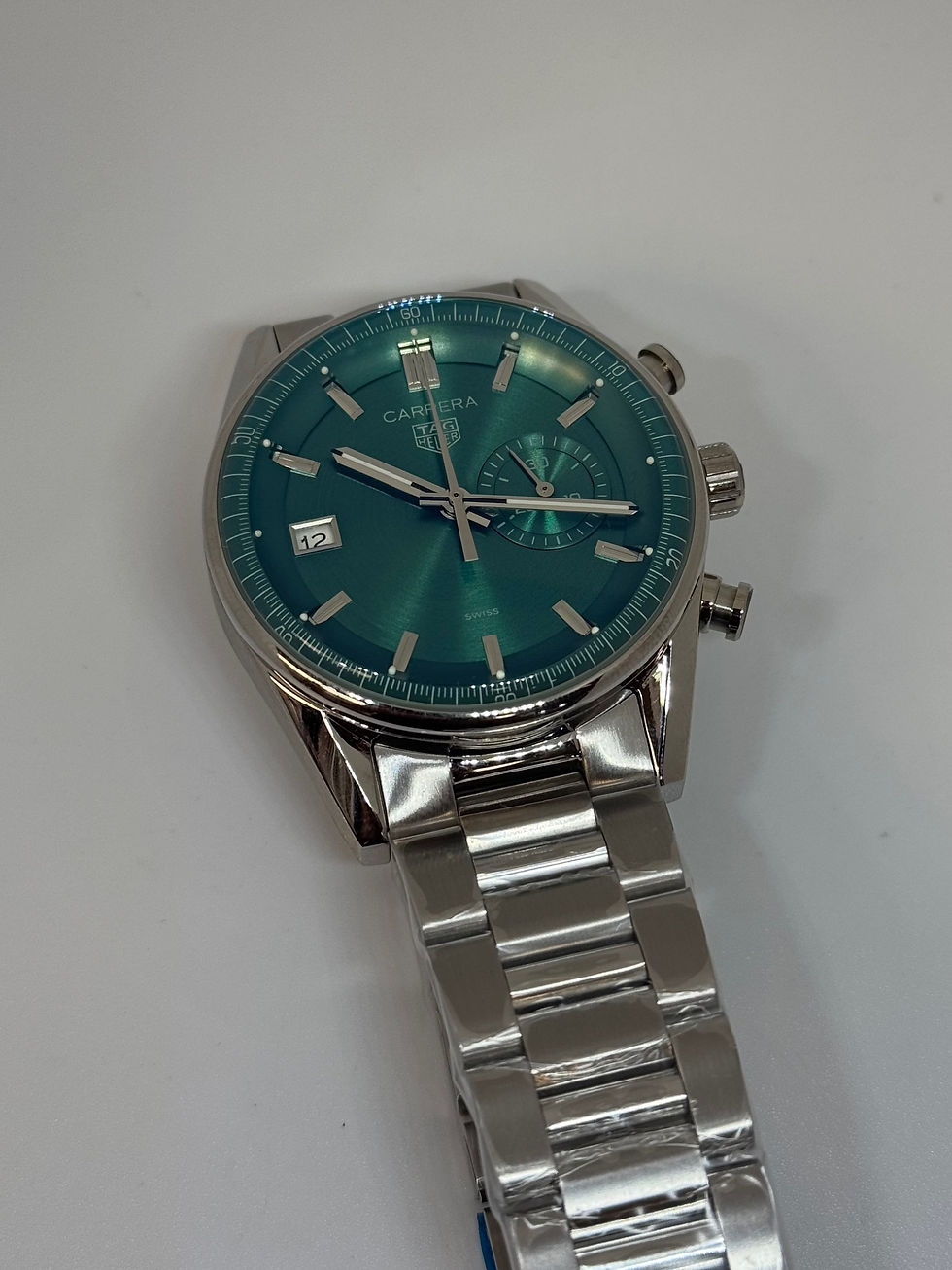 Miniatura: Tag Heuer Carrera Glassbox Chronograph Green Dial