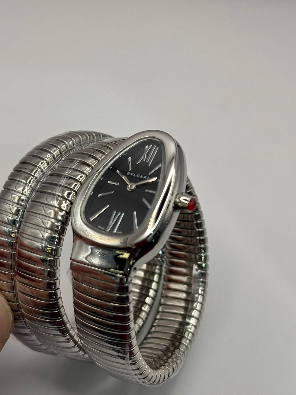 Miniatura: Bulgari Serpenti Spiga Silver Black Dial