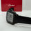 Miniatura: Cartier Santos Large All Black Leather Strap Swiss