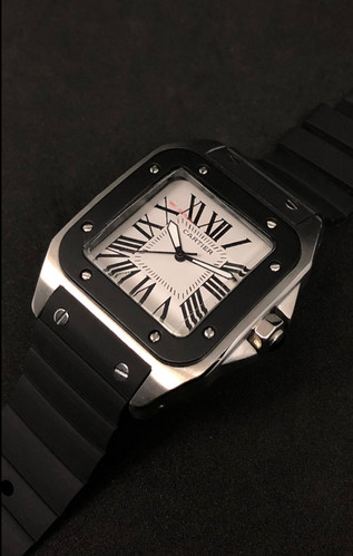 Cartier Santos 100 XL Rubber AresWatchMexico
