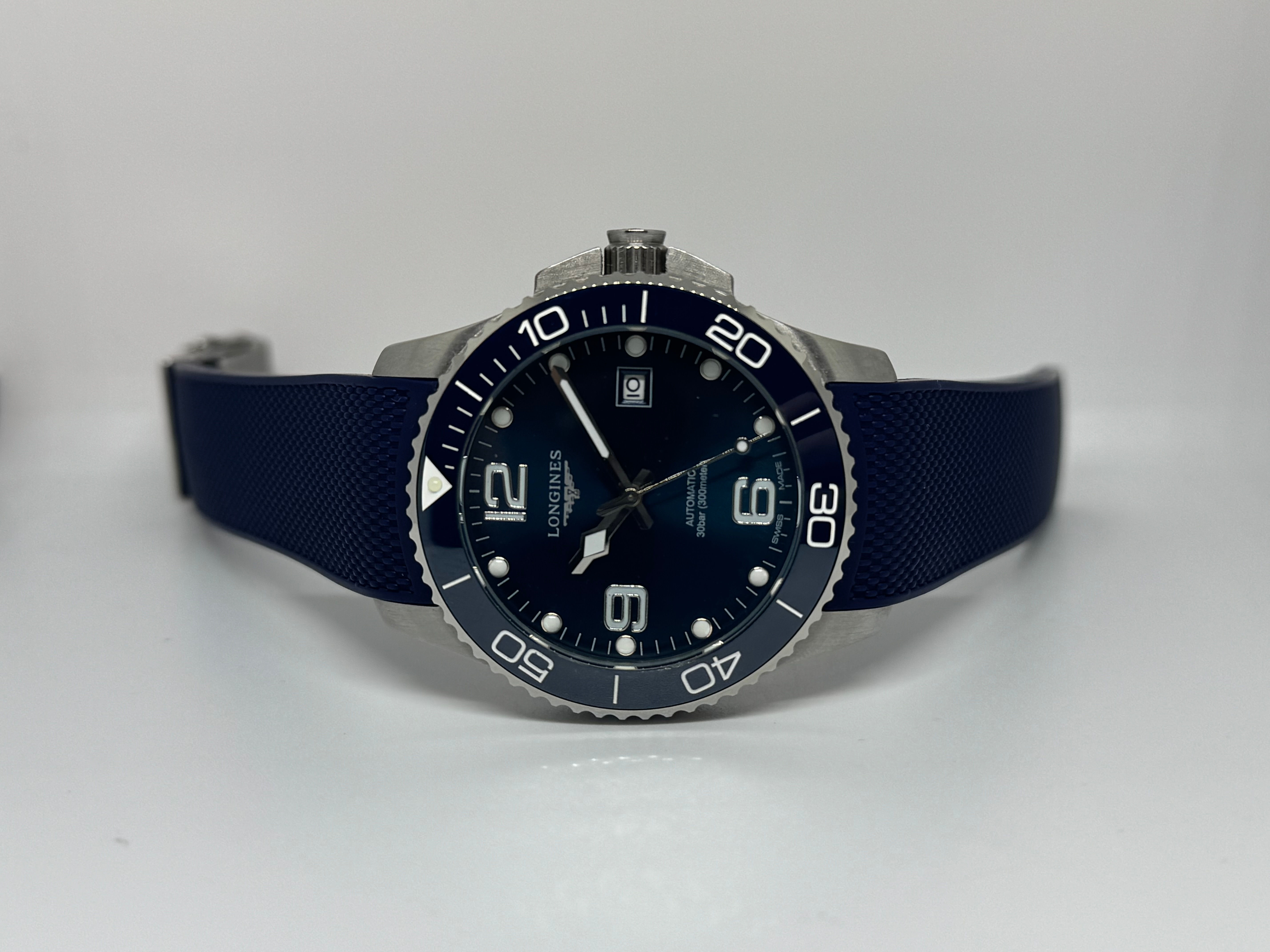 LNGS HYDROCONQUEST BLUE DIAL RUBBER STRAP