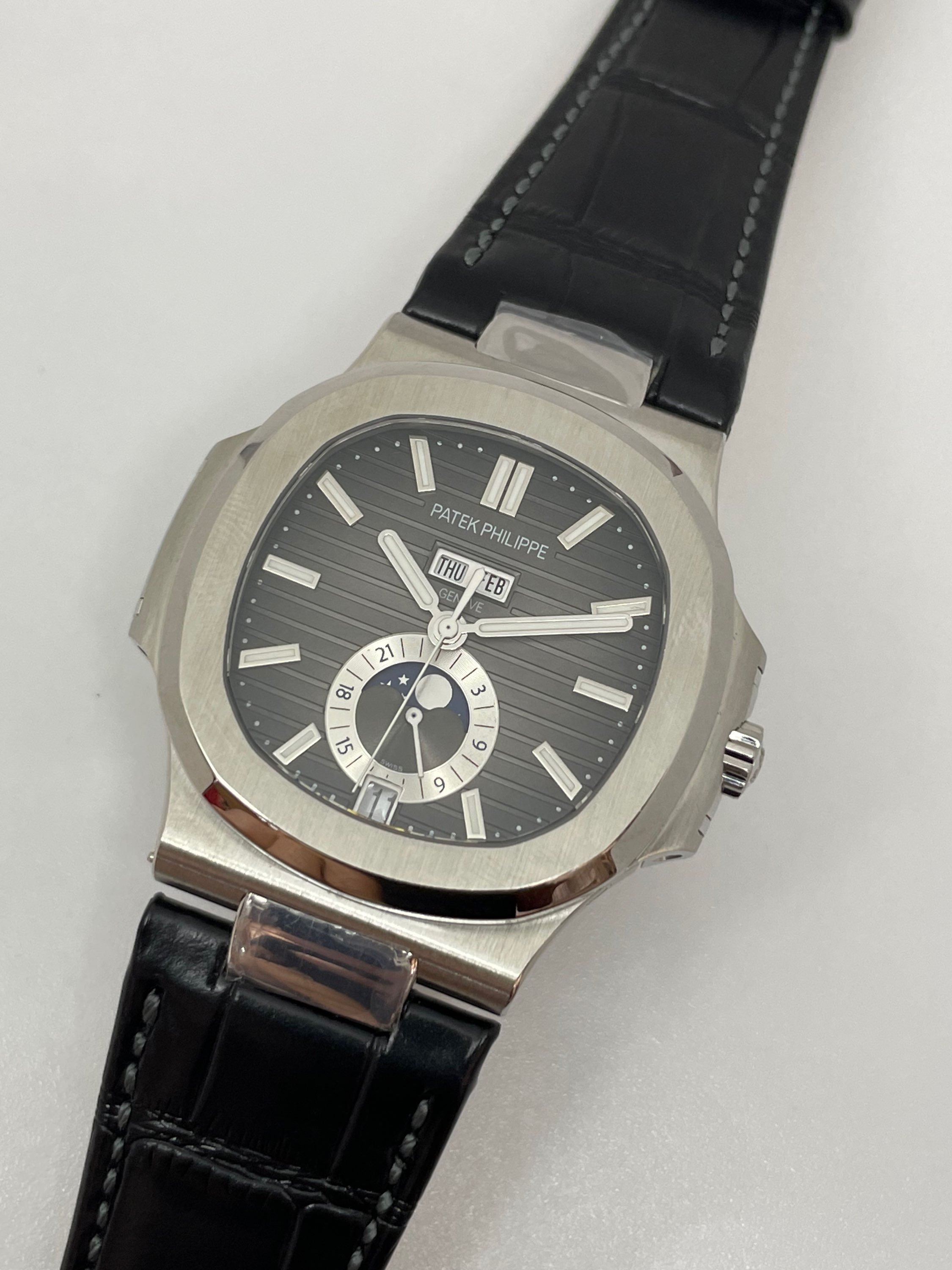 Patek Philippe Nautilus Moon Phase Grey Dial