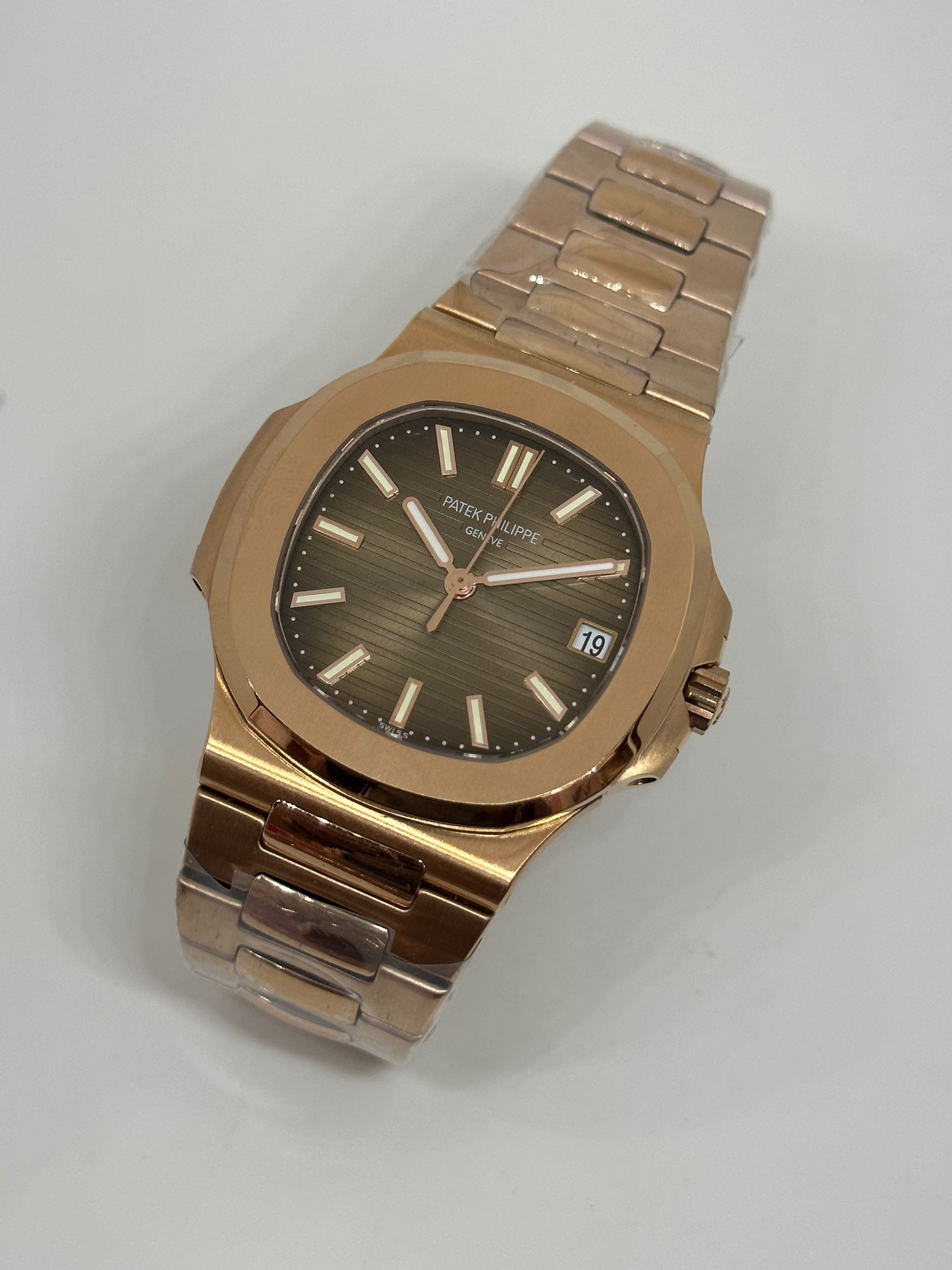 Patek Philippe Nautilus Rose Gold Brown Dial Swiss