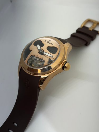 Corum Bubble Flying Tourbillon Skull Rose Gold