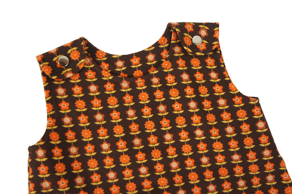 Thumbnail: Overgooier retro bloemetjes bruin