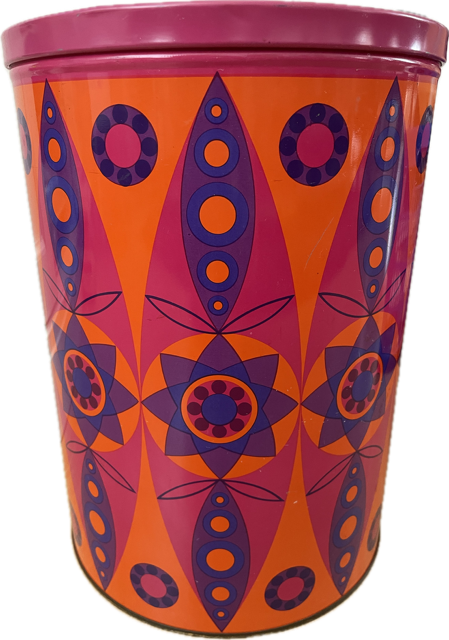 Retro blik XL oranje roze Tomado