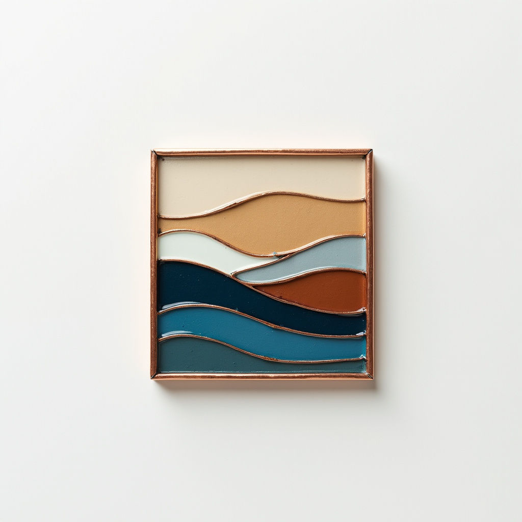 Enameled Landscape Panel