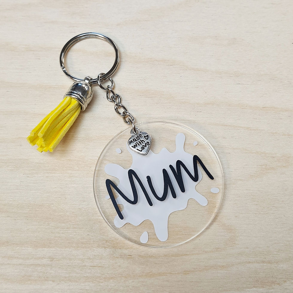 Thumbnail: Heart Print Name Keyring