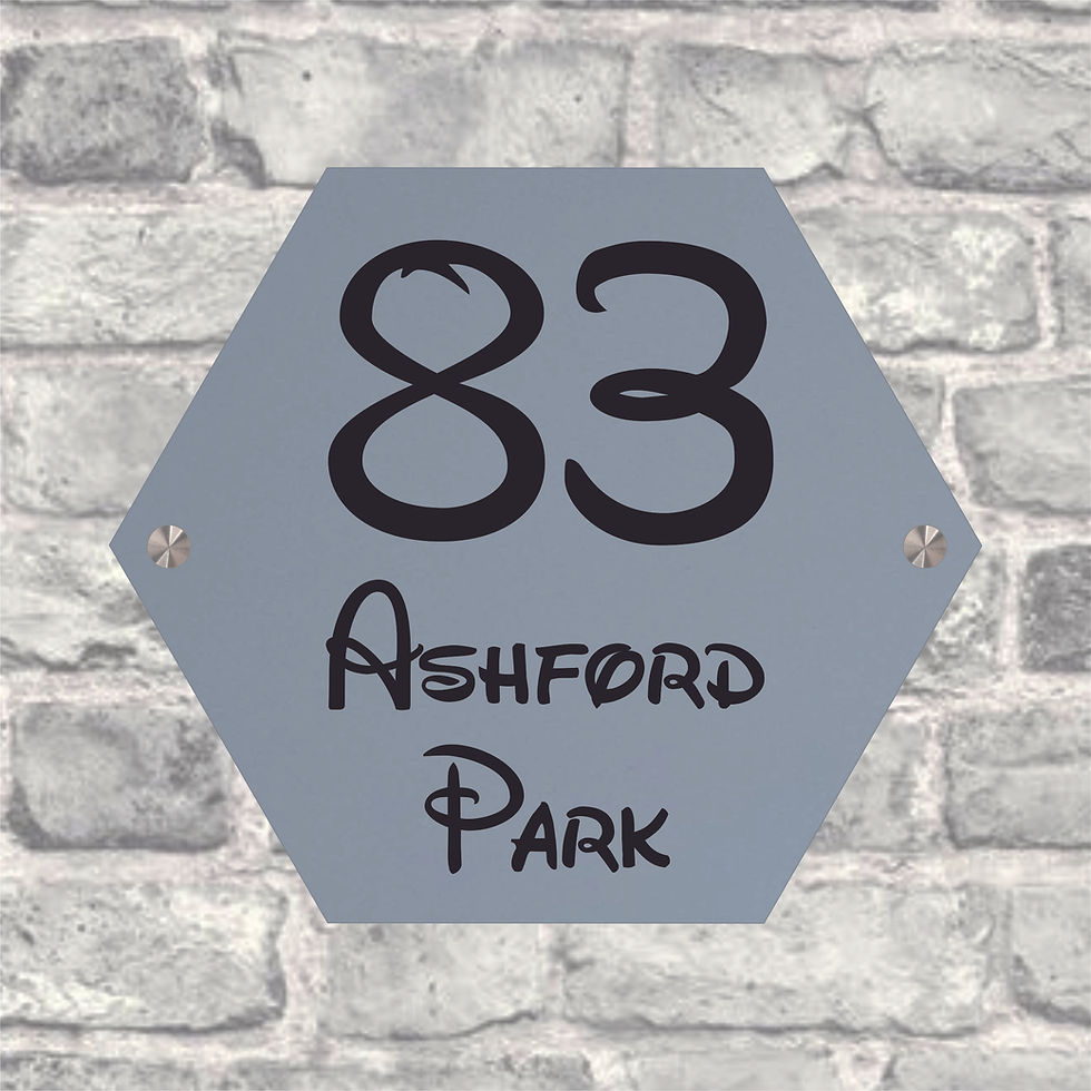 Thumbnail: Dove Grey Hexagon House Sign