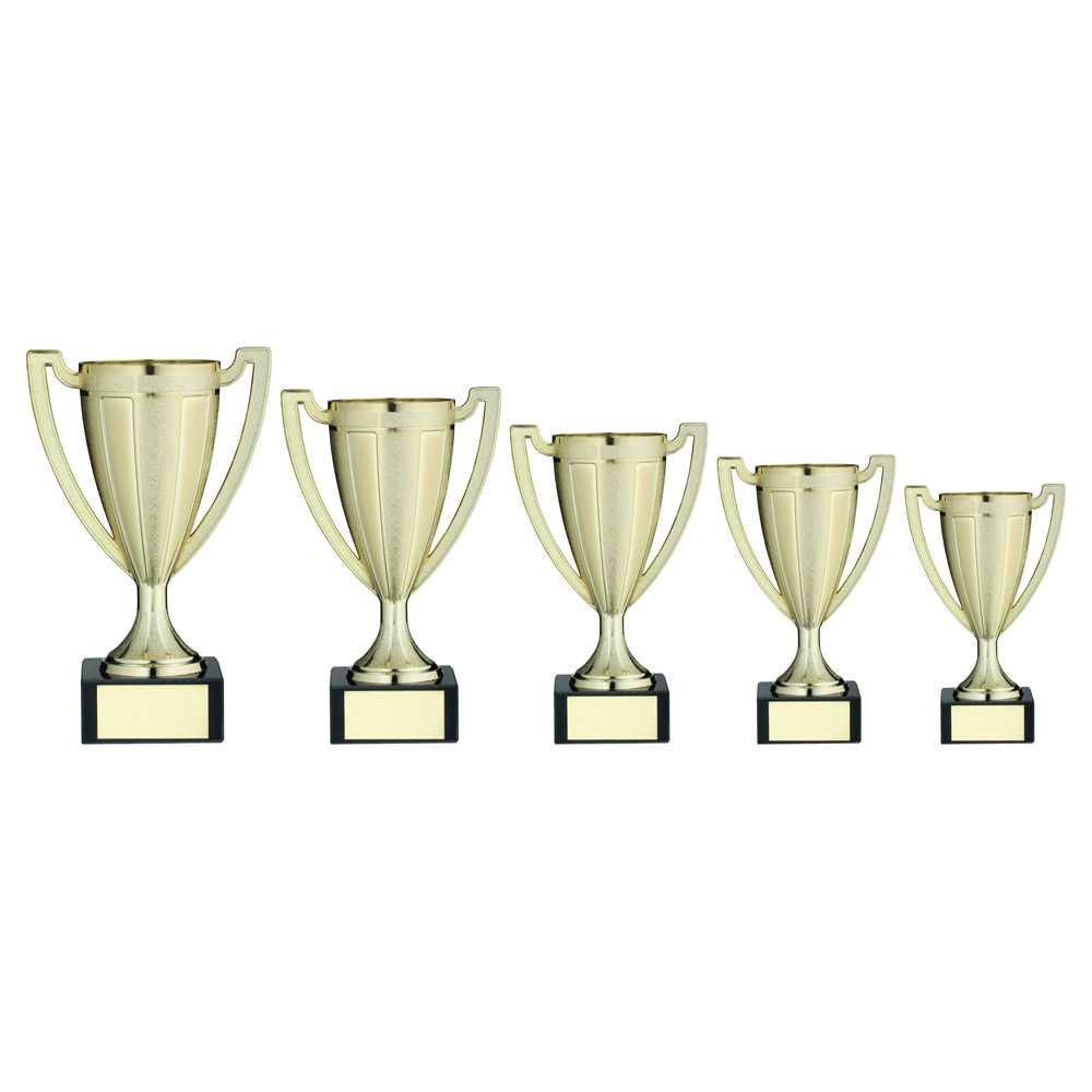 GOLD PLASTIC STIPPLED TROPHY CUP