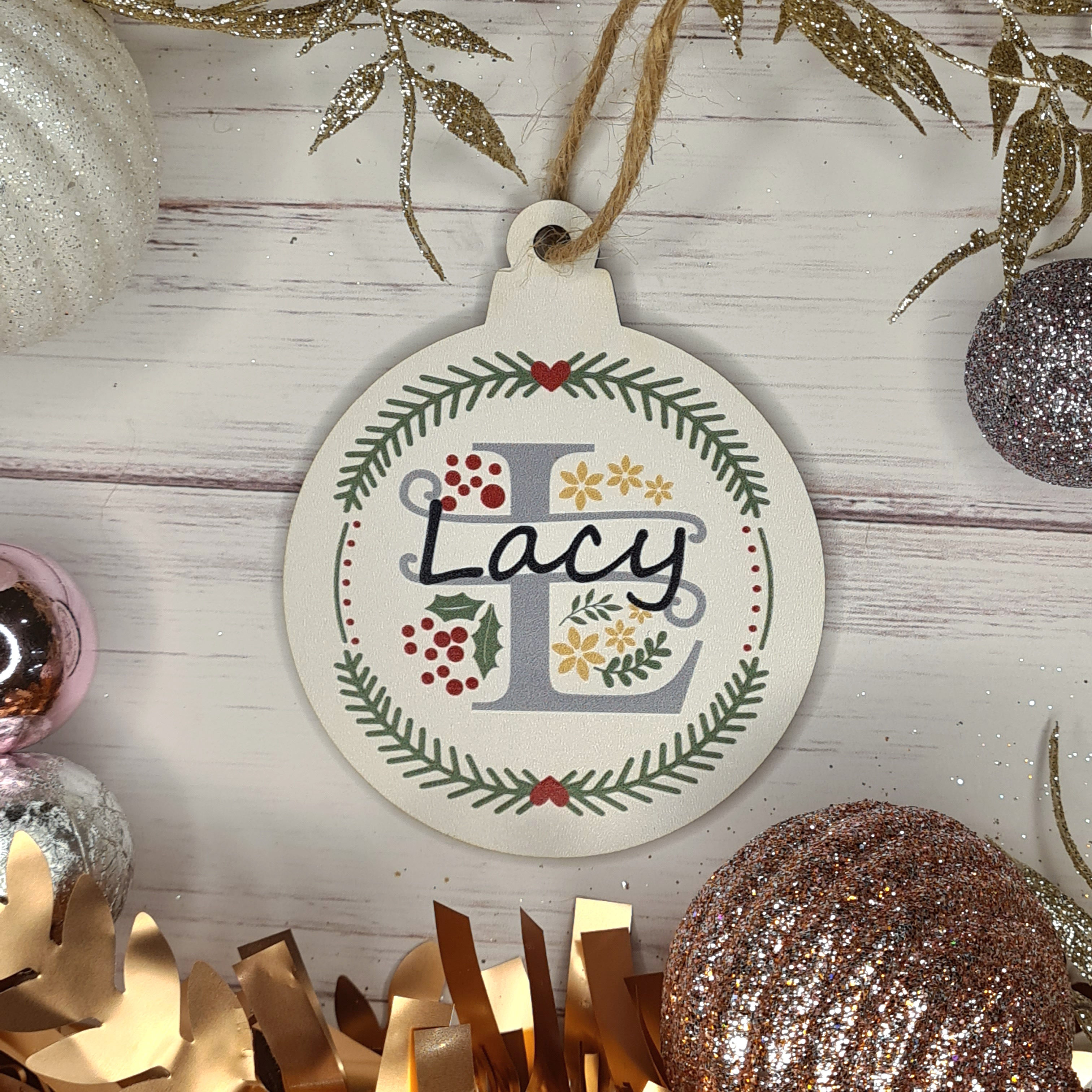 Monogram Name Bauble - Personalised