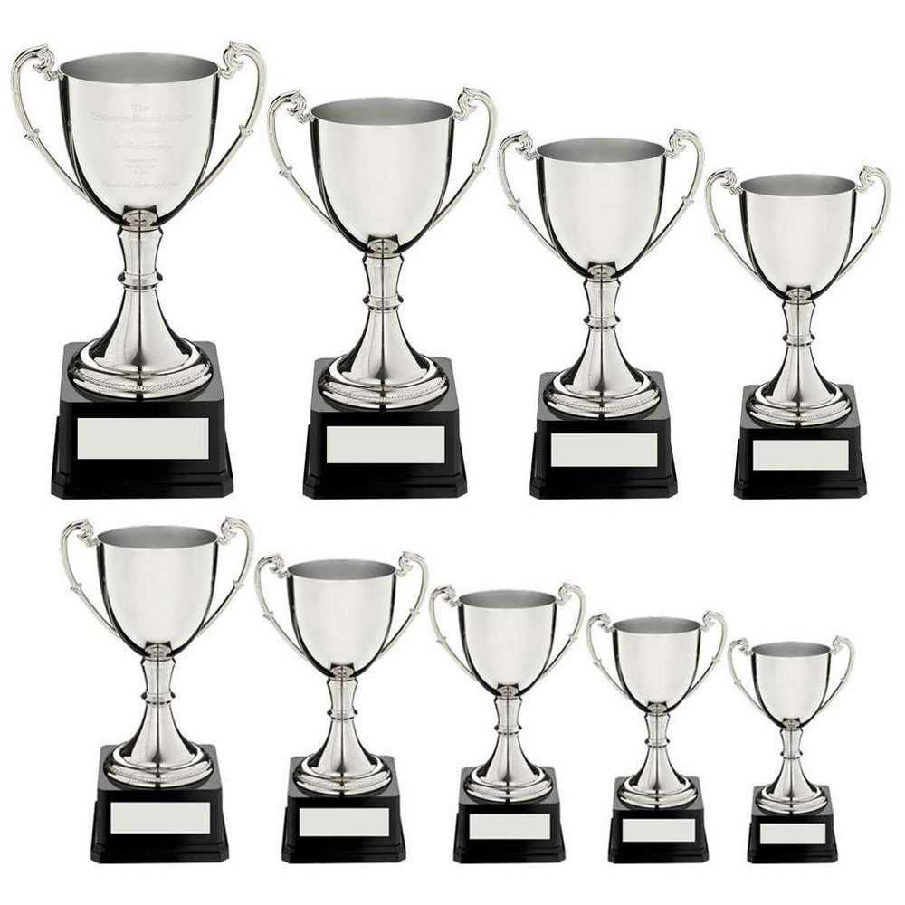 NICKEL PLATED CUP ON HEAVYWEIGHT BASE