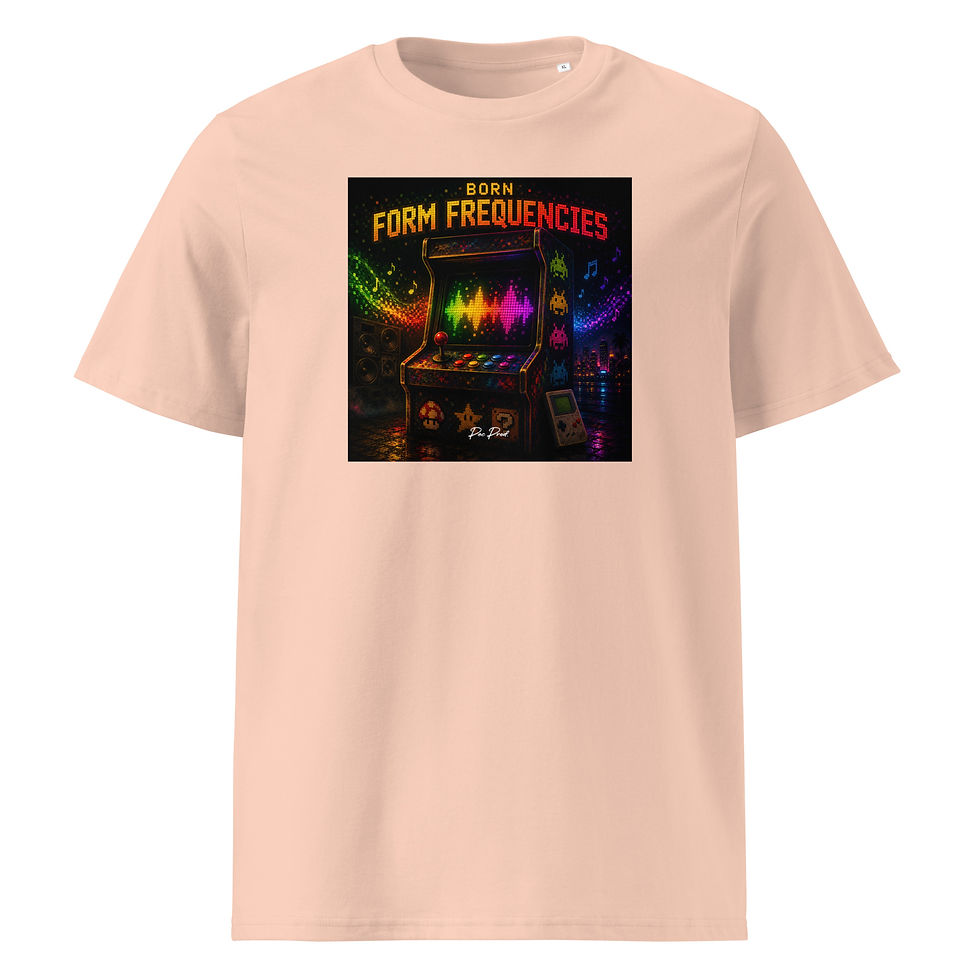 Miniature : Cover Pec Prod - Born from Frequencies - T-Shirt - Unisex Organic Cotton