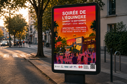 Création d’affiche événementielle Soirée de l’Équinoxe Monts – PEC Studio