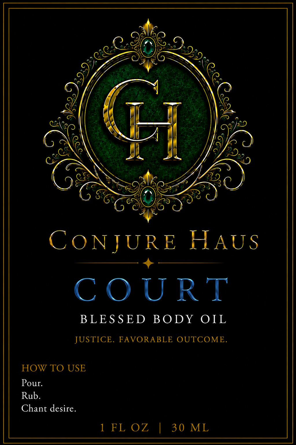 Court blessed body oil