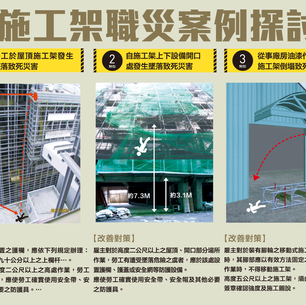 【政府新訊】施工架職災案例探討及常見缺失類型