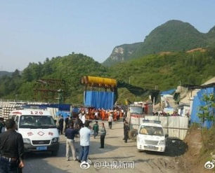 貴州高鐵隧道工地瓦斯爆炸 12人被困