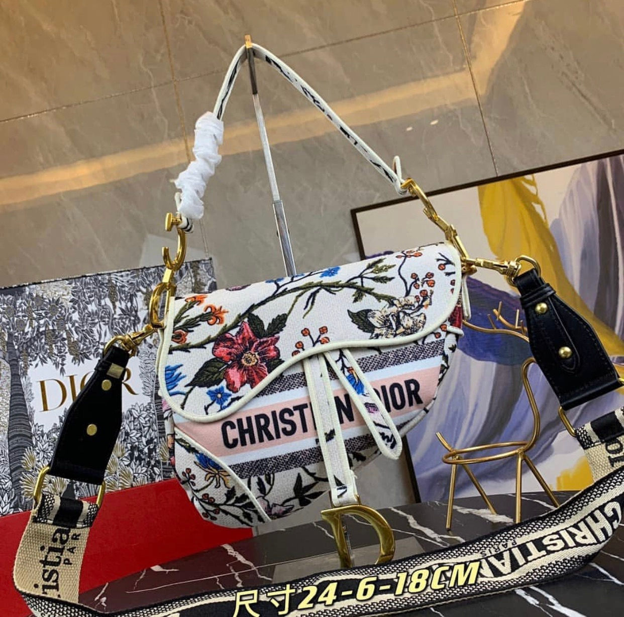 Mini Sadal bag Floral w Strap