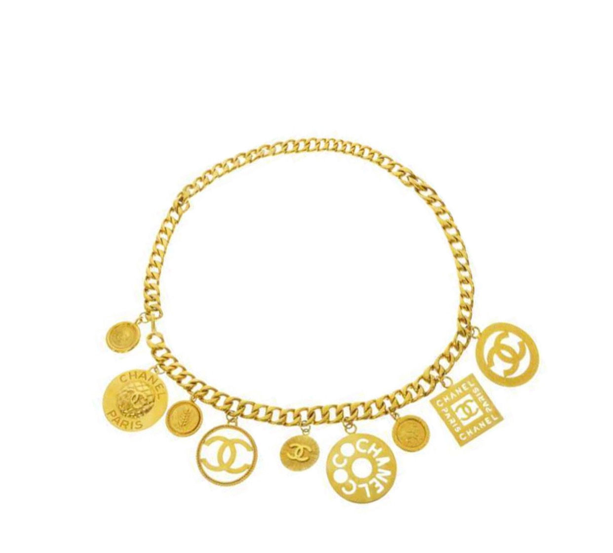 Chanel Rare Gold Charm Chain Belt