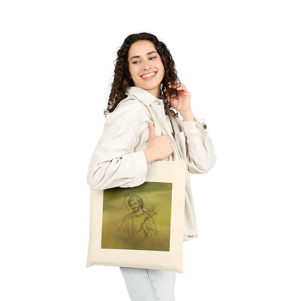 Thumbnail: "Joseph" Cover Art Cotton Canvas Tote Bag