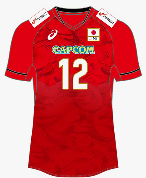 CAPCOM 日本 バレーボールシャツ 12 RAN CAPCOM 日本 バレーボールシャツ 12 RAN CAPCOM 日本