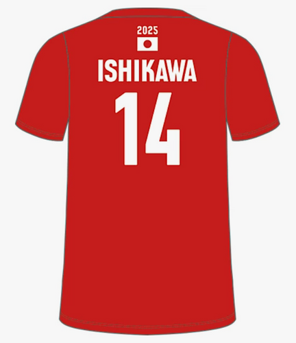 Tshirt】JAPAN National Men Team T-Shirt #14 YUKI ISHIKAWA (Asics