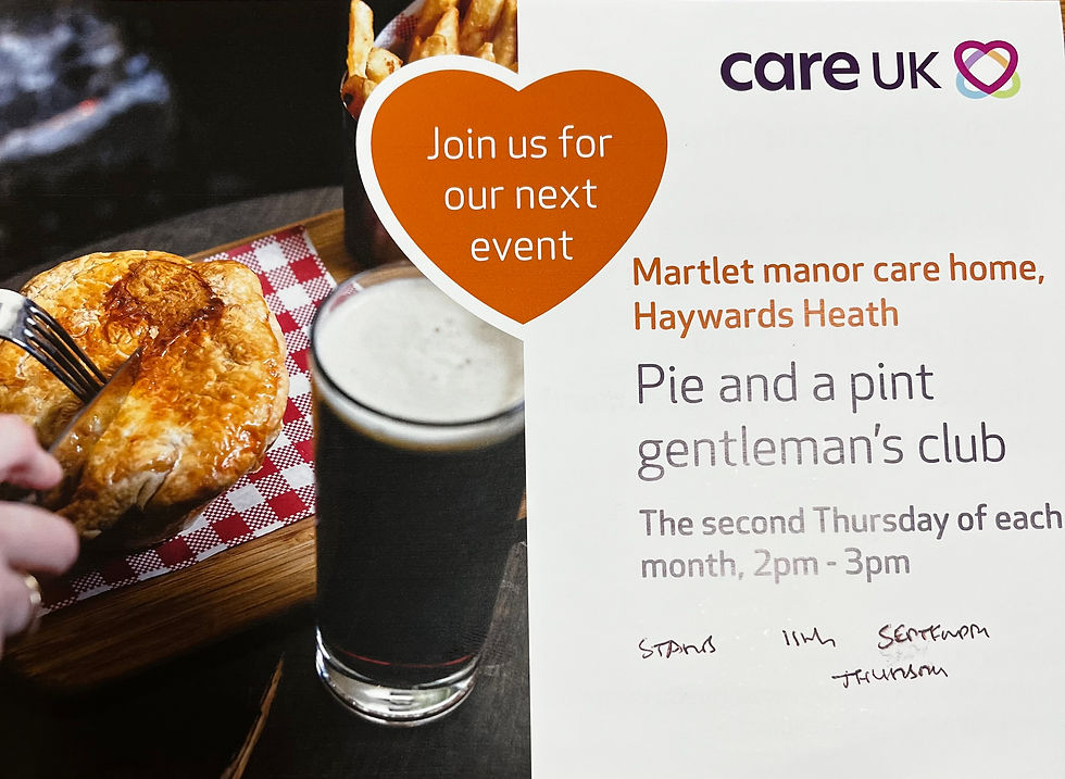 Pie and a pint poster