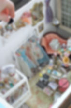 Thumbnail: Handpainted Miniature Paper Dress --- Tea For Two