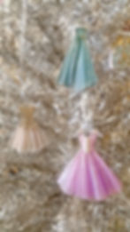 Thumbnail: Handpainted Miniature Paper Dress --- Skipping in the Rain