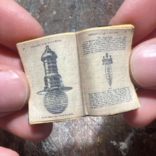 Miniature Open Book --- Steampunk Contraption