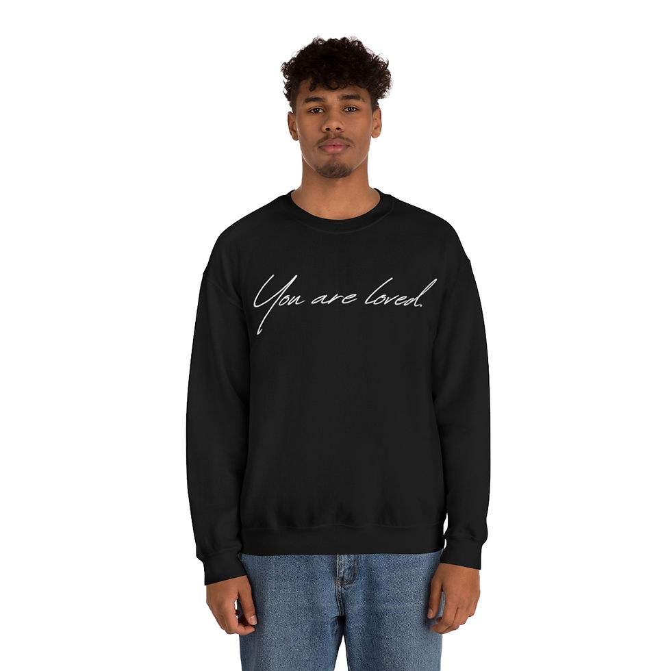 Thumbnail: You Are Loved (Script) Adult Unisex Crewneck Sweatshirt